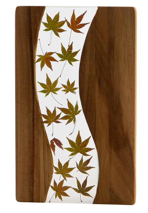 Oak & Olive Autumn Leaf Resin Serving Board