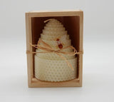 4" Beeswax Honeycomb Shaped Candle