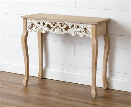 Audrey's Console Table with Scroll Details