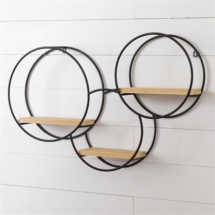 Audrey's Wall Shelf with 3 Circles