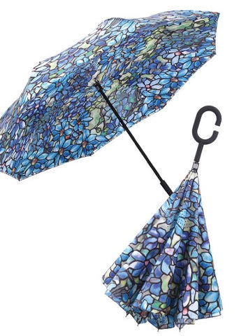 RainCaper Umbrella Reverse Open - Tiffany Clematis