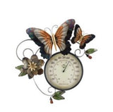 Regal Butterfly Thermometer Metallic Wall Decor