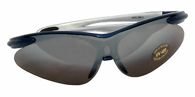 Zenport Blue Frame Curved UV - Treated Safety Glasses