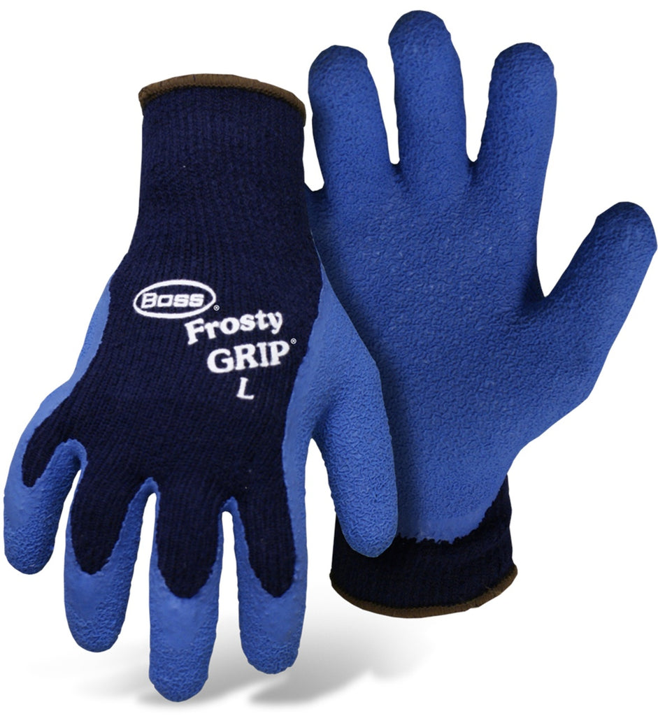 Boss Blue Rubber Dip Winter Gloves